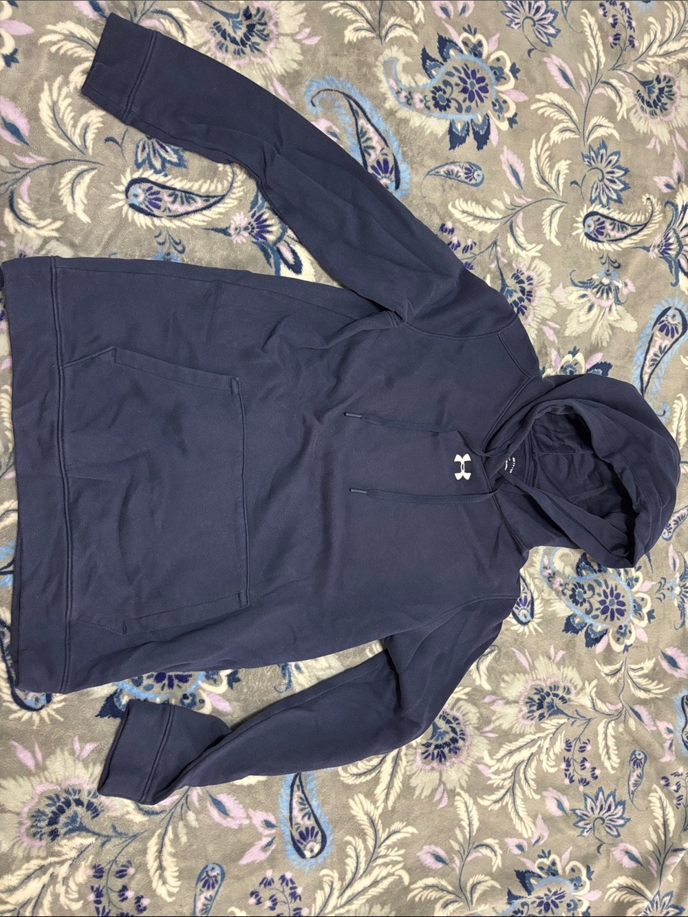 Under Armour Navy Blue Hooded Pullover Sweatshirt